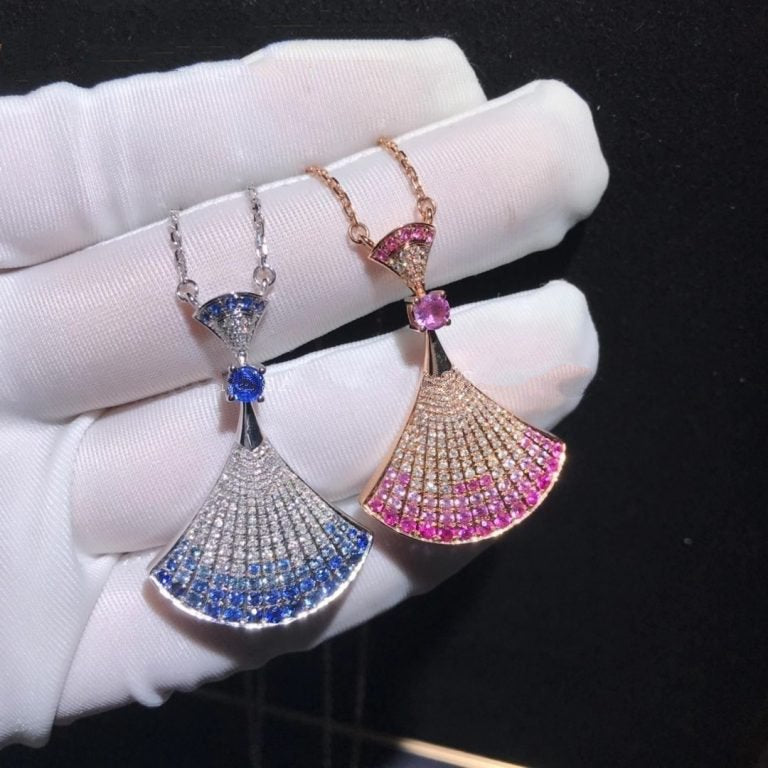 [⭐Hildren Jewelry]DREAM NECKLACK DIAMOND PINK GOLD