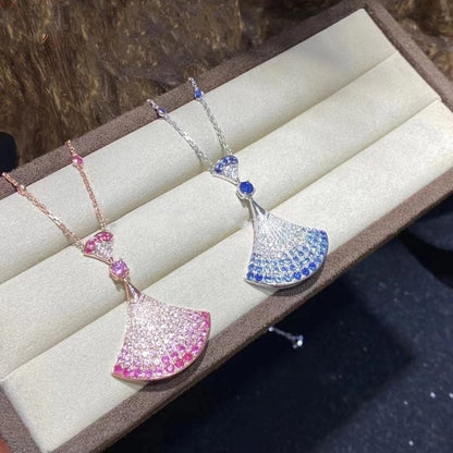 [⭐Hildren Jewelry]DREAM NECKLACK DIAMOND PINK GOLD