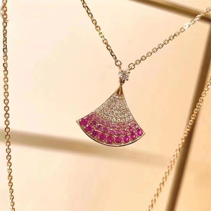 [⭐Hildren Jewelry]DREAM NECKLACE PINK GOLD PINK DIAMOND