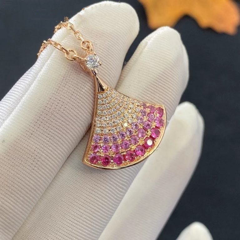 [⭐Hildren Jewelry]DREAM NECKLACE PINK GOLD PINK DIAMOND