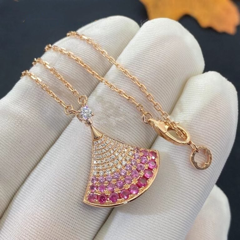 [⭐Hildren Jewelry]DREAM NECKLACE PINK GOLD PINK DIAMOND
