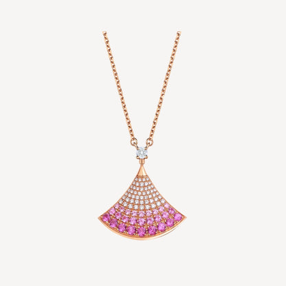 [⭐Hildren Jewelry]DREAM NECKLACE PINK GOLD PINK DIAMOND