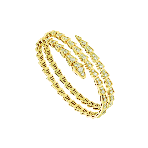 [⭐Hildren Jewelry]SERPENTI BRACELET GOLD DIAMOND DOUBLE ROW