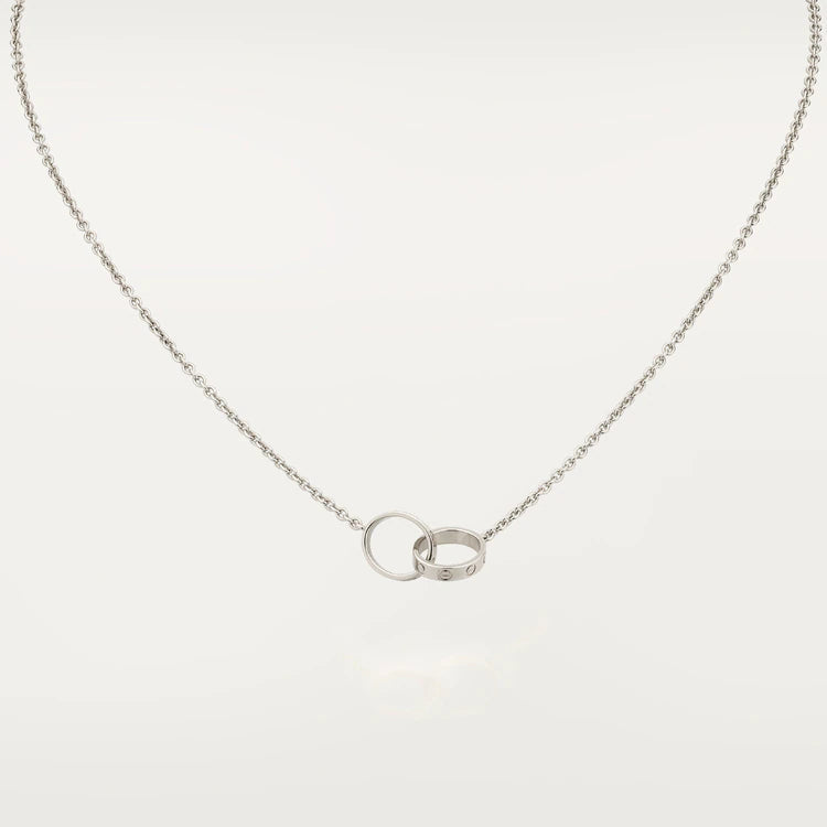[⭐Hildren Jewelry]LOVE NECKLACE PINK GOLD AND SILVER
