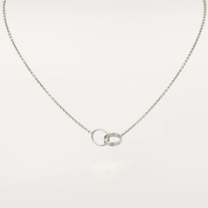 [⭐Hildren Jewelry]LOVE NECKLACE PINK GOLD AND SILVER