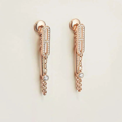 [⭐Hildren Jewelry]CHAINE CHAOS DIAMOND DROP EARRINGS