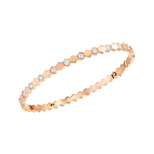 [⭐Hildren Jewelry]BEE LOVE PINK GOLD DIAMOND BRACELET