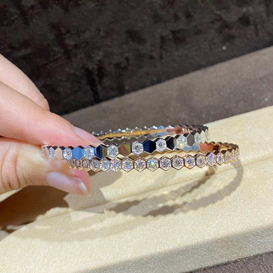 [⭐Hildren Jewelry]BEE LOVE GOLD BRACELET FULL DIAMOND