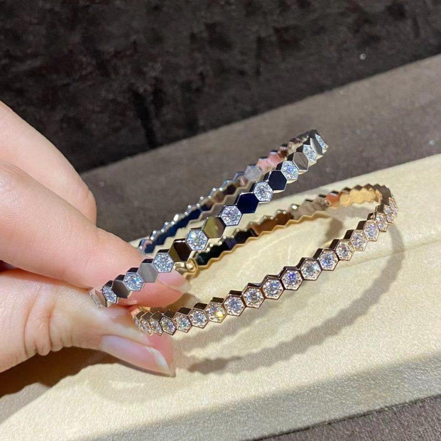 [⭐Hildren Jewelry]BEE LOVE GOLD BRACELET FULL DIAMOND