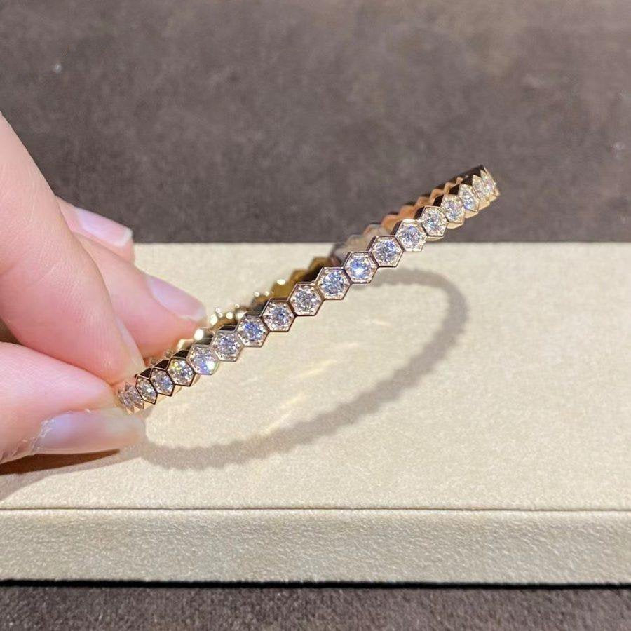 [⭐Hildren Jewelry]BEE LOVE GOLD BRACELET FULL DIAMOND