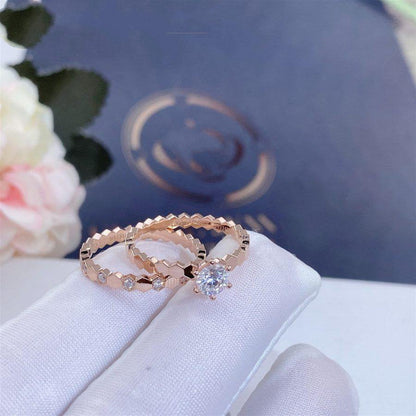 [⭐Hildren Jewelry]BEE LOVE RING PINK GOLD 1 DIAMOND