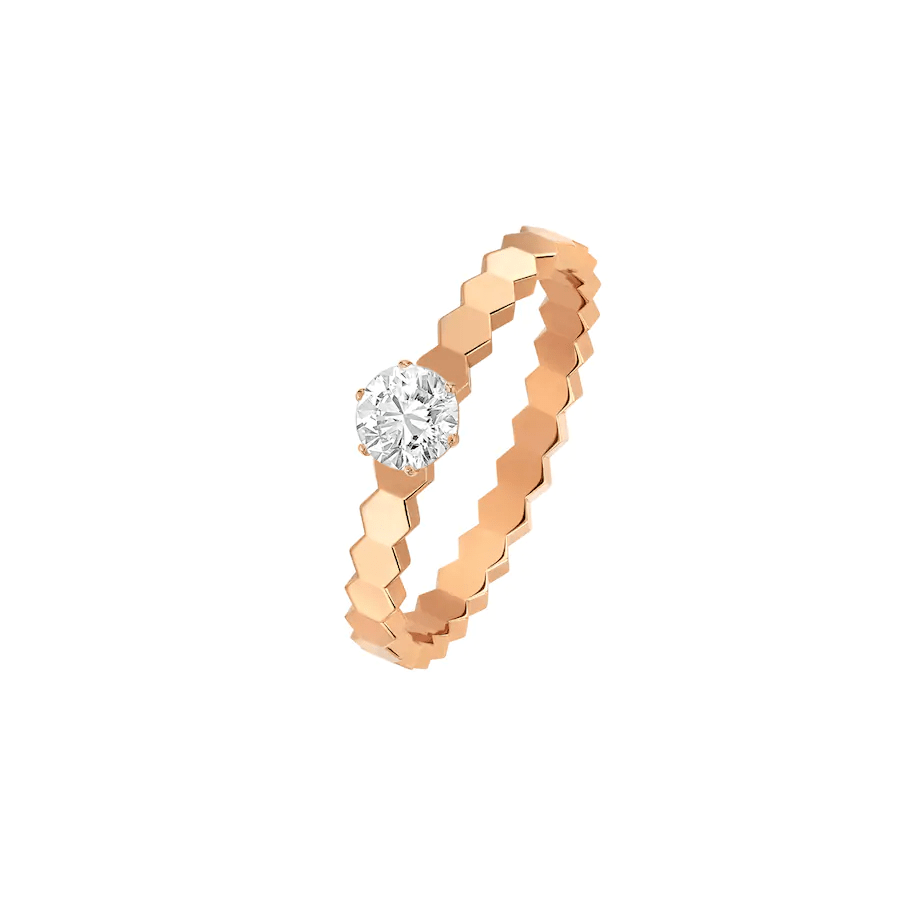 [⭐Hildren Jewelry]BEE LOVE RING PINK GOLD 1 DIAMOND