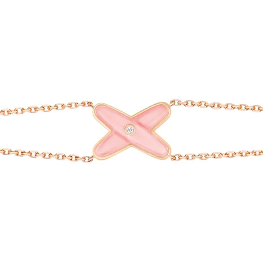[⭐Hildren Jewelry]JEUX BRACELET PINK MOP PINK GOLD 1 DIAMOND