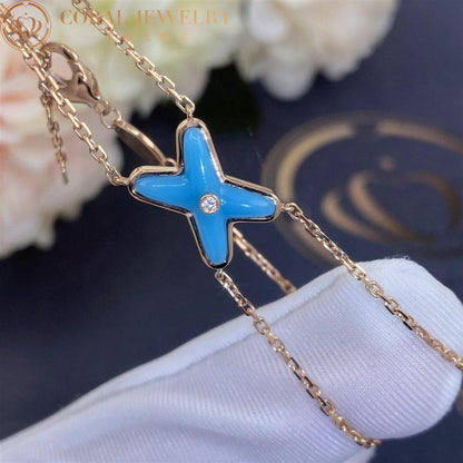 [⭐Hildren Jewelry]JEUX BRACELET TURQUOISE PINK GOLD 1 DIAMOND