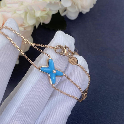 [⭐Hildren Jewelry]JEUX BRACELET TURQUOISE PINK GOLD 1 DIAMOND