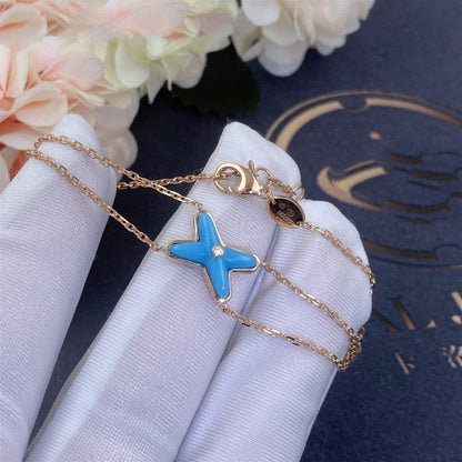 [⭐Hildren Jewelry]JEUX BRACELET TURQUOISE PINK GOLD 1 DIAMOND