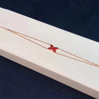 [⭐Hildren Jewelry]JEUX BRACELET CARNELIAN PINK GOLD 1 DIAMOND
