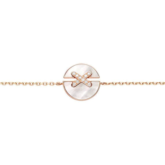 [⭐Hildren Jewelry]JEUX DE BRACELET MOP PINK GOLD DIAMONDS