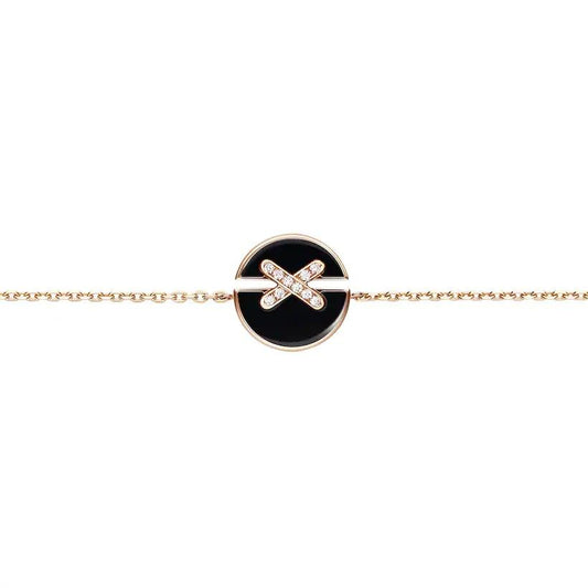 [⭐Hildren Jewelry]JEUX DE BRACELET ONYX PINK GOLD DIAMOND