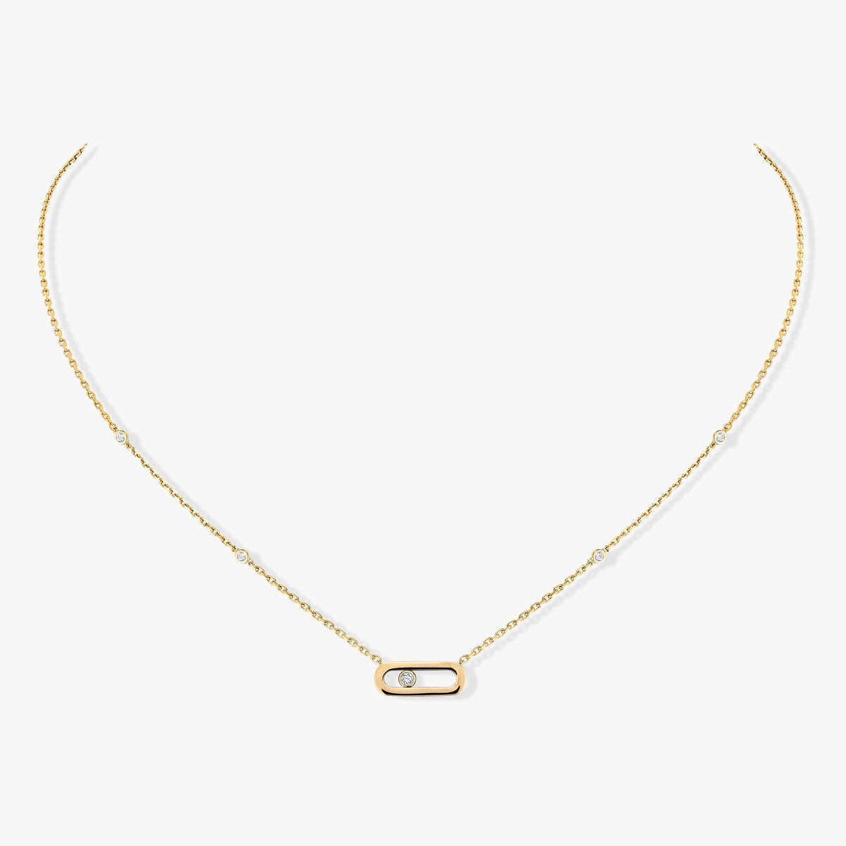 [⭐Hildren Jewelry]MOVE UNO DIAMOND NECKLACE