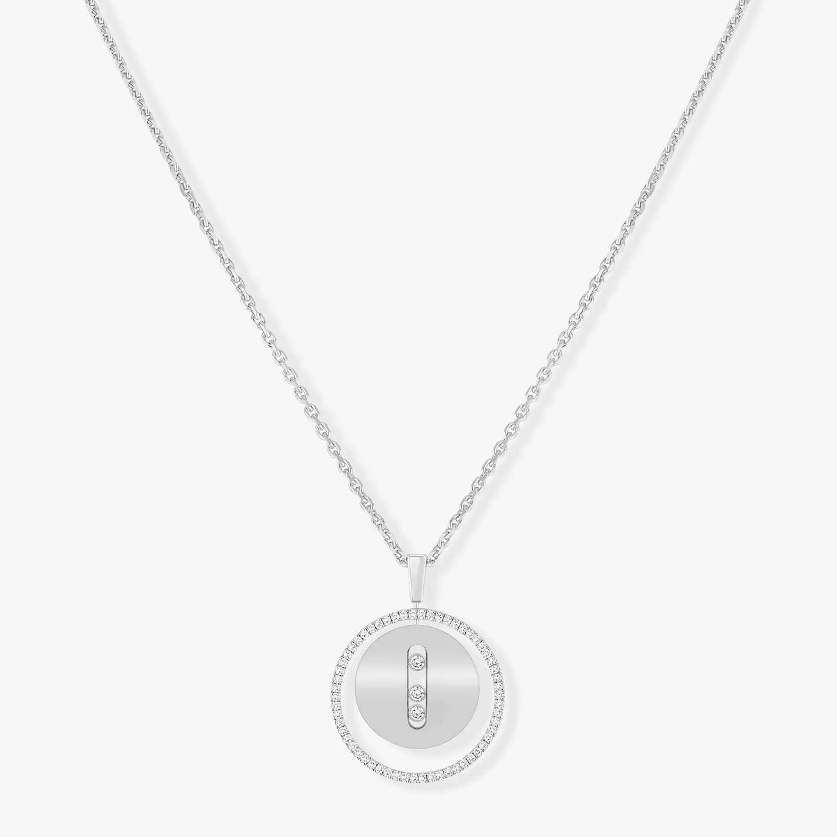 [⭐Hildren Jewelry]Demo MOVE MM SILVER DIAMOND NECKLACE