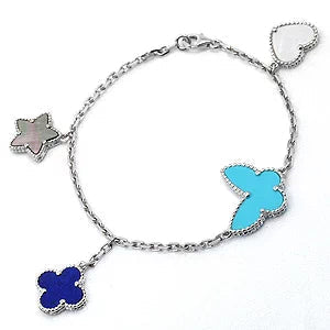 [⭐Hildren Jewelry]LUCKY SPRING SILVER BRACELET 4 MOTIF