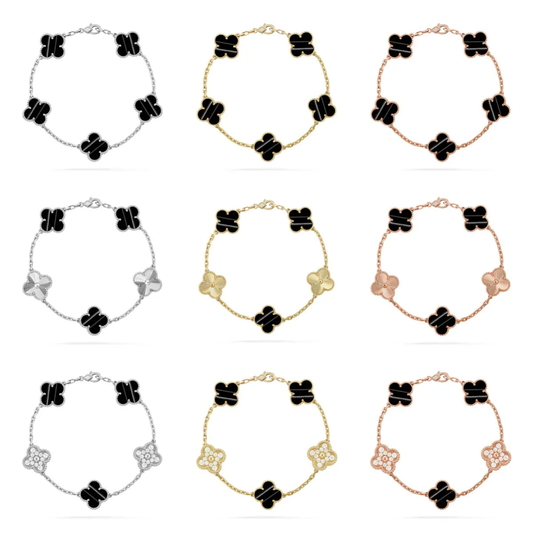 [⭐Hildren Jewelry] CLOVER 5 MOTIF PULSAR STONE BRACELET COLLECTION