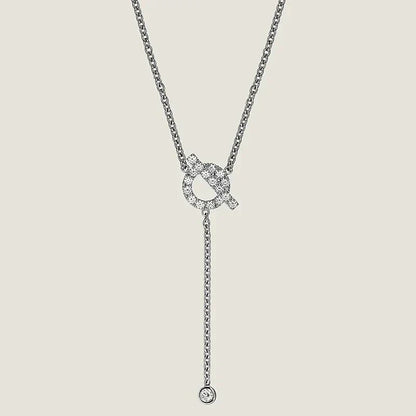 [⭐Hildren Jewelry]FINESSE SILVER DIAMOND NECKLACE