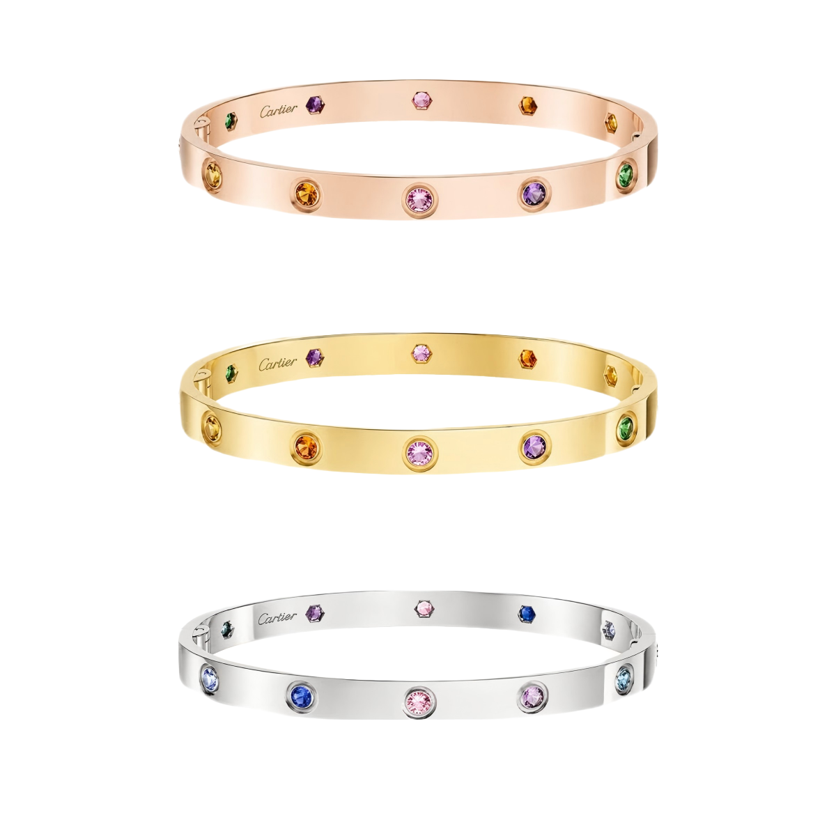 [⭐Hildren Jewelry] 2026 RAINBOW LOVE BRACELET 6.1MM  10 DIAMONDS