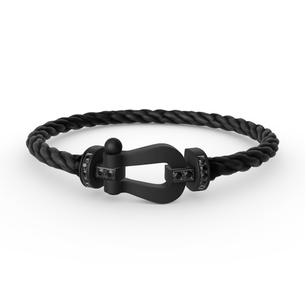 [⭐Hildren Jewelry]FORCE LARGE SERIES HORSESHOE BLACK SAMURAI BRACELET