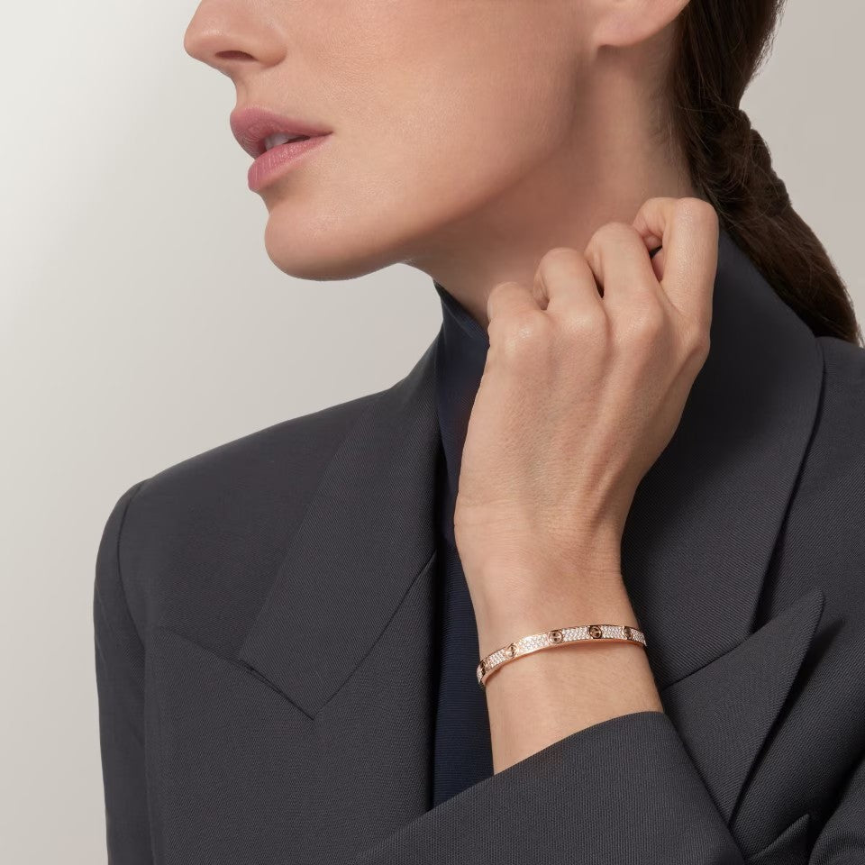 [⭐Hildren Jewelry]LOVE BRACELET 4.8MM DIAMOND-PAVED