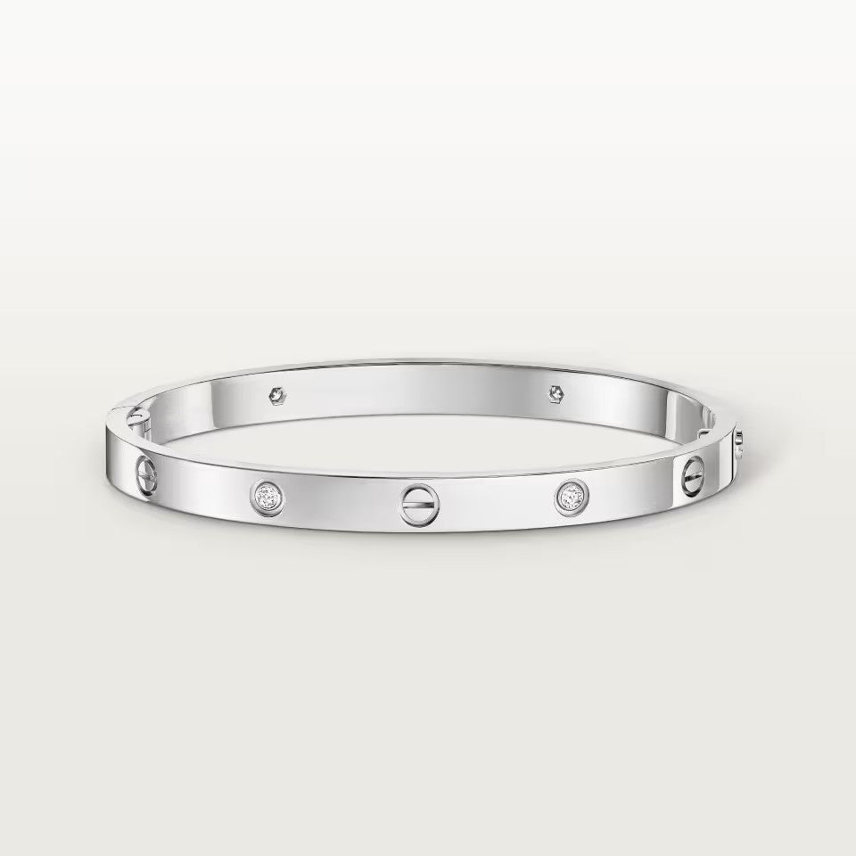 [⭐Hildren Jewelry]LOVE BRACELET 4.8MM 4 DIAMONDS
