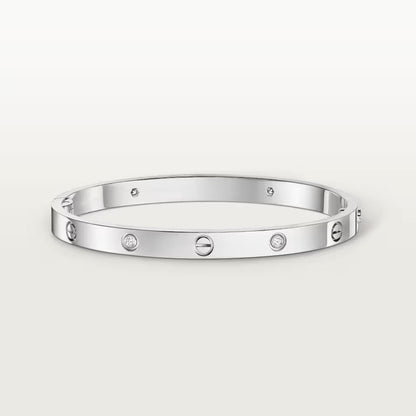 [⭐Hildren Jewelry]LOVE BRACELET 4.8MM 4 DIAMONDS