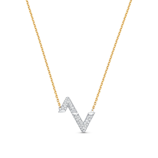 [⭐Hildren Jewelry]VOLT SILVER DIAMOND PEDANT NECKLACE