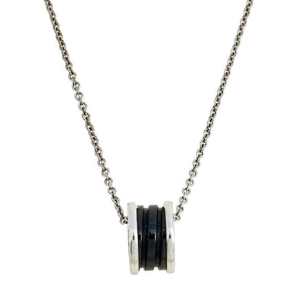 [⭐Hildren Jewelry]ZERO 1 BLACK CERAMIC SILVER NECKLACE
