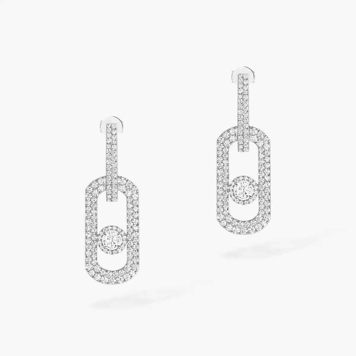 [⭐Hildren Jewelry]So Move XL Pave_-Set Diamond Pendant Earrings