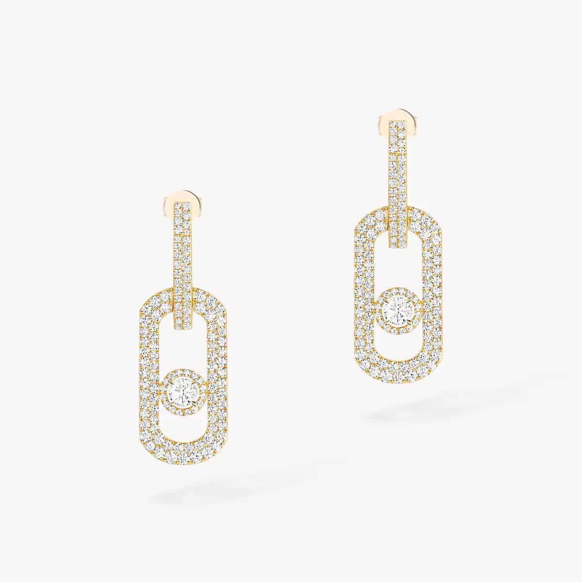 [⭐Hildren Jewelry]So Move XL Pave_-Set Diamond Pendant Earrings