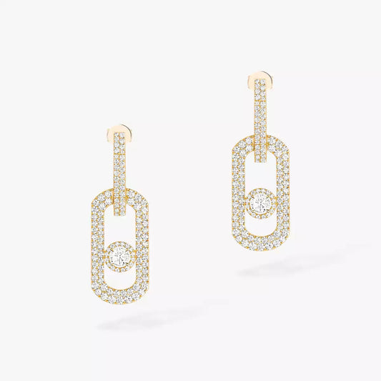 [⭐Hildren Jewelry]So Move XL Pave_-Set Diamond Pendant Earrings