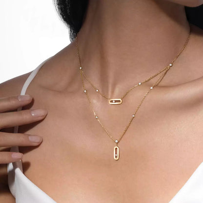 [⭐Hildren Jewelry] Move Uno Diamond Necklace
