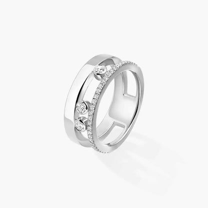[⭐Hildren Jewelry]Move Romane Diamond Ring