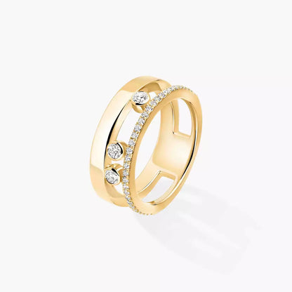 [⭐Hildren Jewelry]Move Romane Diamond Ring