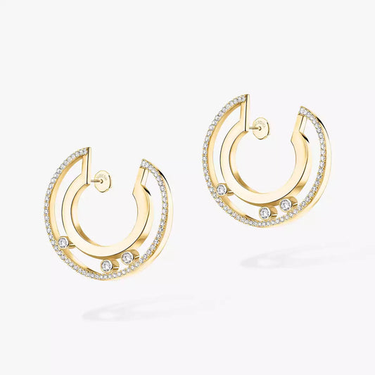[⭐Hildren Jewelry]Move Romane Small Diamond Hoop Earrings