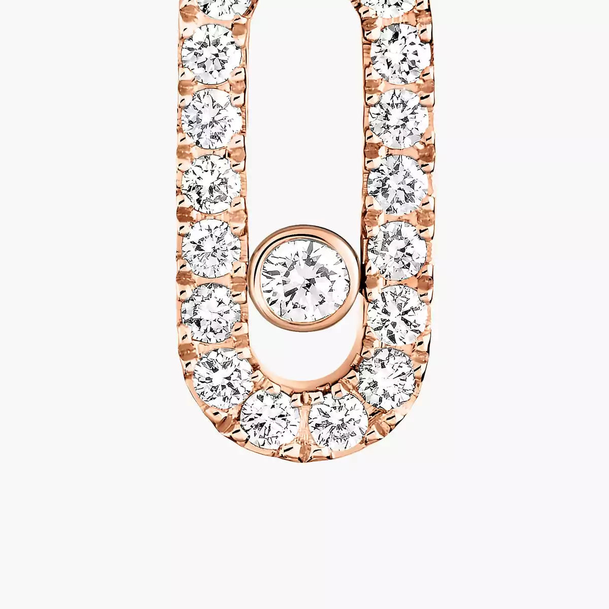 [⭐Hildren Jewelry]Move Uno Single Diamond Hoop Earring