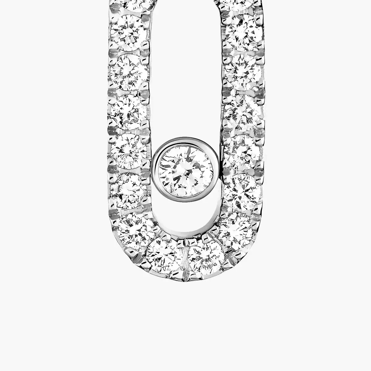 [⭐Hildren Jewelry]Move Uno Single Diamond Hoop Earring