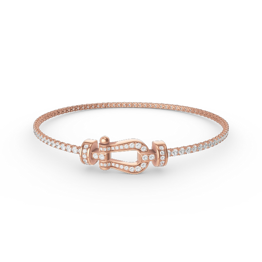 [⭐Hildren Jewelry]FORCE  HORSESHOE  DIAMOND TENNIS BRACELET
