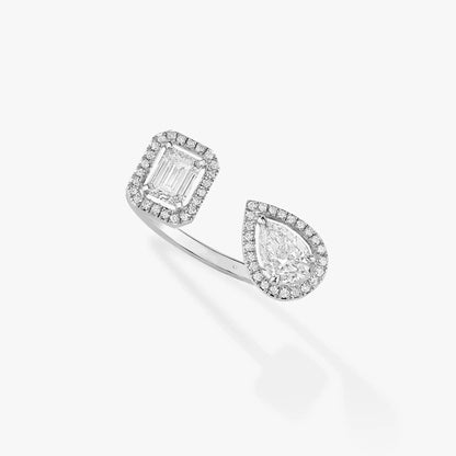 [⭐Hildren Jewelry]MY TWIN TOI & MOI SILVER DIAMOND RING