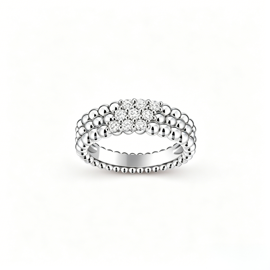 [⭐Hildren Jewelry] THREE-ROW DIAMOND RING