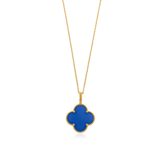 [⭐Hildren Jewelry]CLOVER 25MM NECKLACE TURQUOISE ROSE GOLD