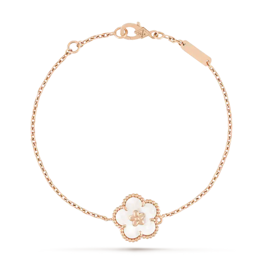 [⭐Hildren Jewelry]LUCKY WHITE MOP PLUM BLOSSOM  BRACELET