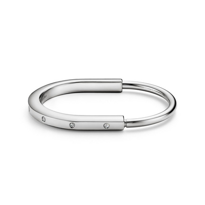 [Hildren Jewelry]LOCK BRACELET 8 DIAMOND